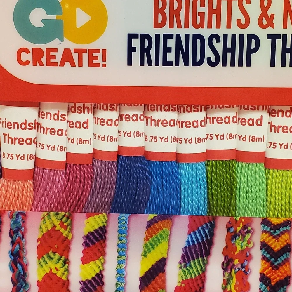 Brights & Neons FRIENDSHIP THREAD 36 Skeins 17 Colors Horizon Group Crafts Fun